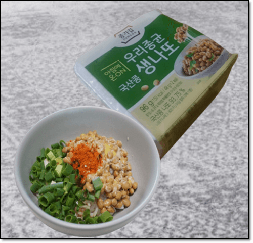 국산 콩으로 만든 나또 