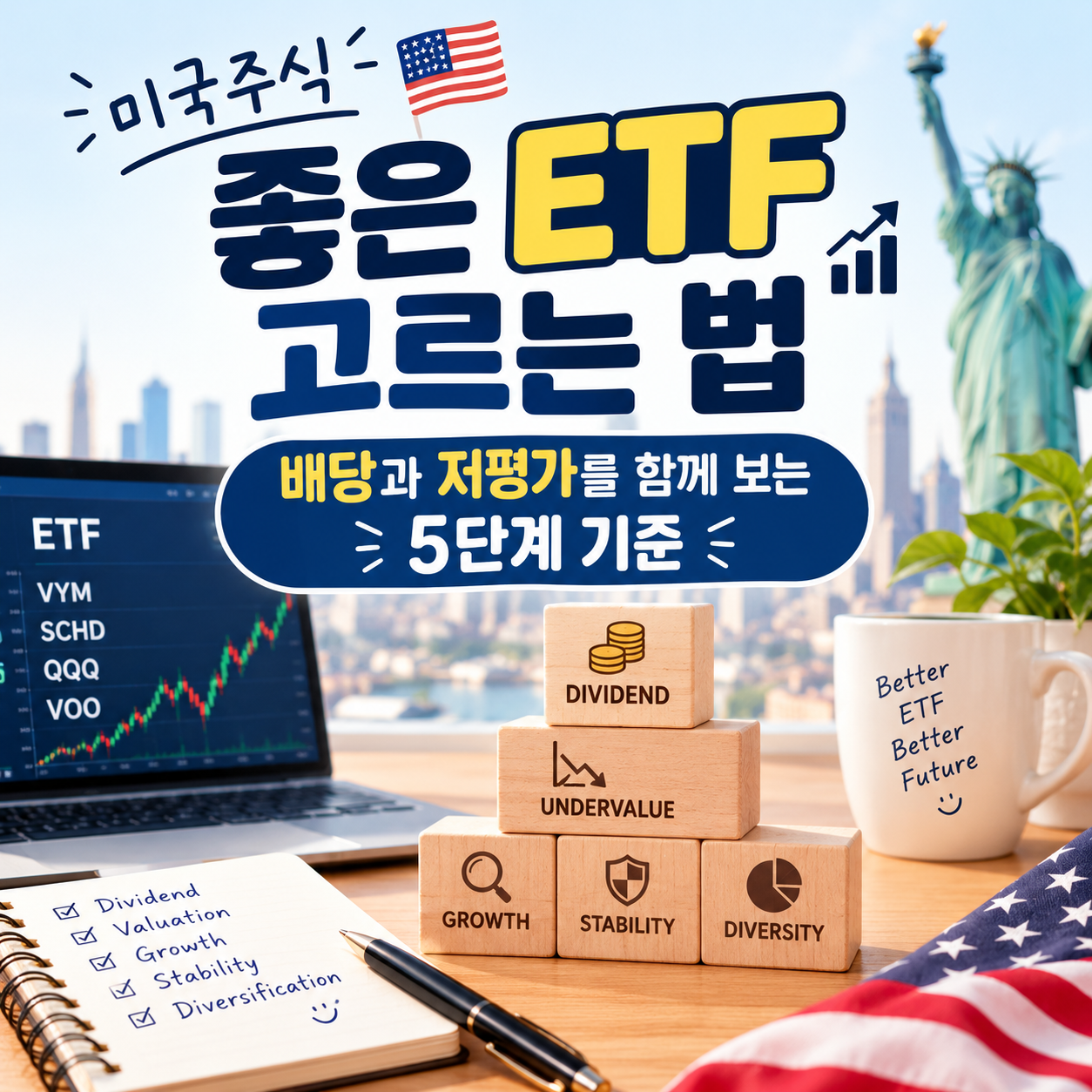 미국주식 좋은 ETF 고르는 법: 배당과 저평가를 함께 보는 5단계 기준
