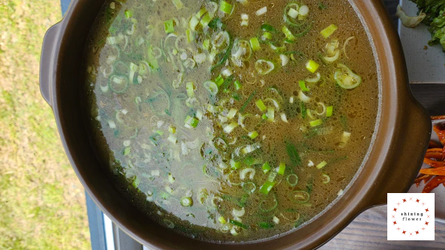 상화오리-한방녹두 오리백숙 국물