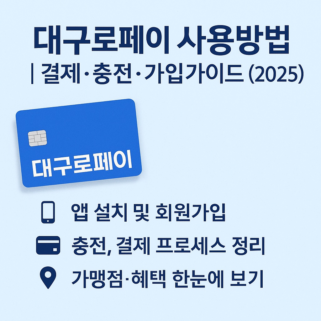 대구로페이 사용방법 총정리|앱 설치부터 결제까지 (2025)