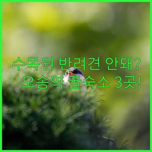 세종 금강수목원 반려견 입장 제한 규..