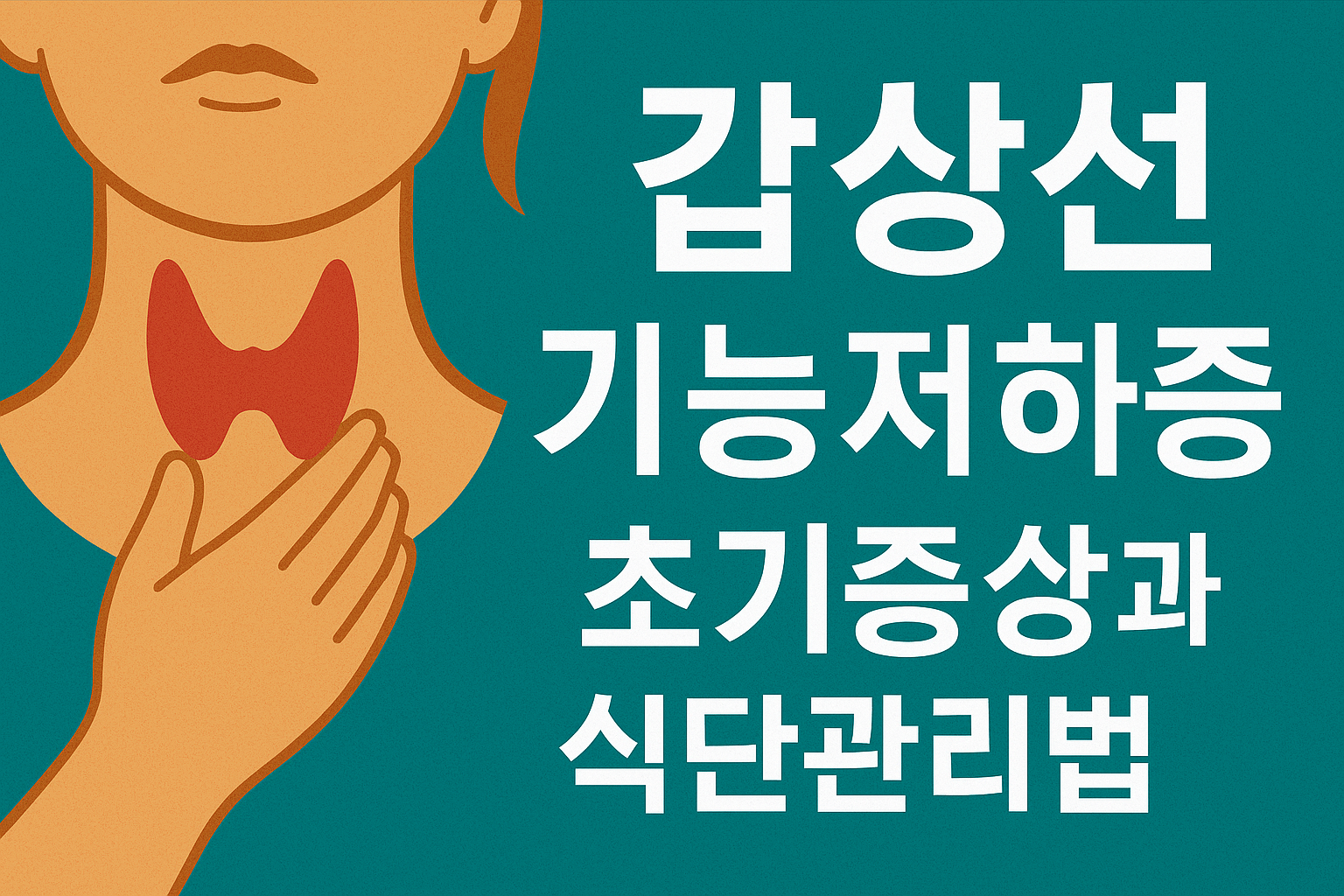 갑상선 기능저하증 초기증상과 식단관리법.