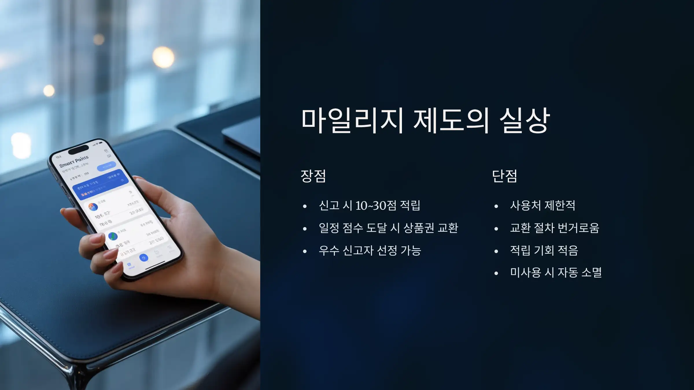 포상금 대체 방식: 마일리지 제도는 어떤가요?