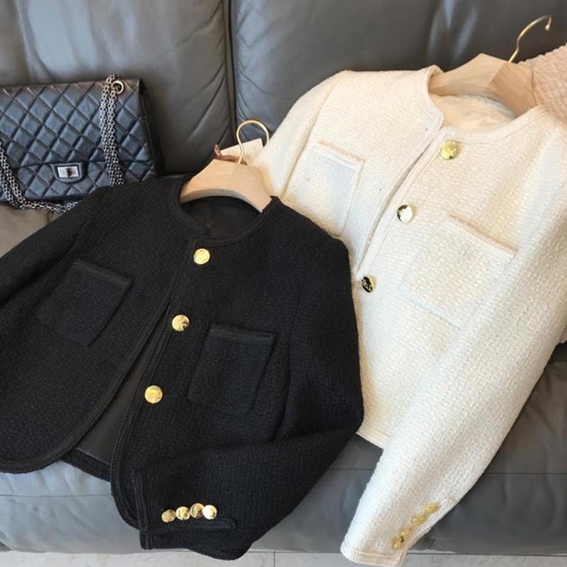 트위드자켓 여성 봄 가을 겨울 노카라 숏 자켓 하객룩 크롭