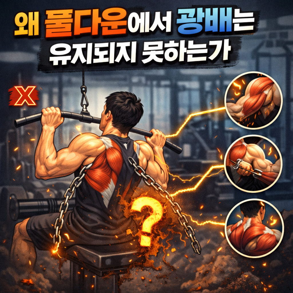 왜 풀다운에서 광배는 유지되지 못하는가