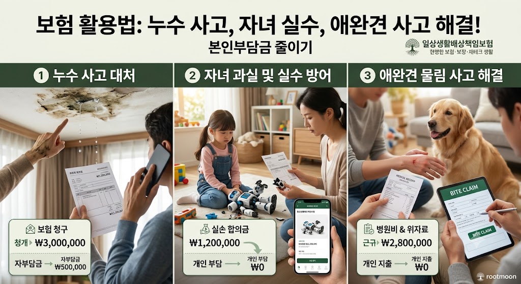 일상생활배상책임보험 활용법: 누수 사고, 자녀 실수, 애완견 사고 해결하고 본인부담금 줄이기