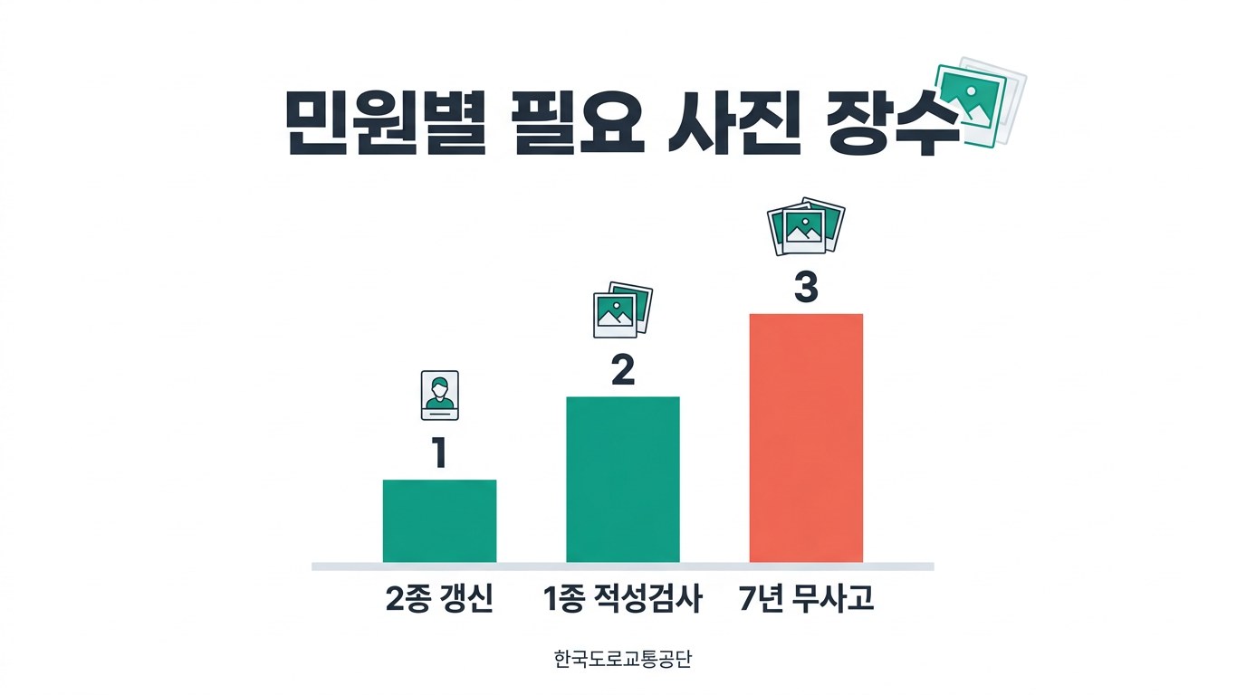 운전면허 사진 규격 민원별 필요 사진 장수
