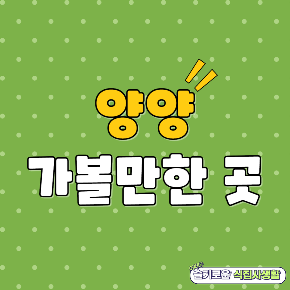 양양 가볼만한 곳