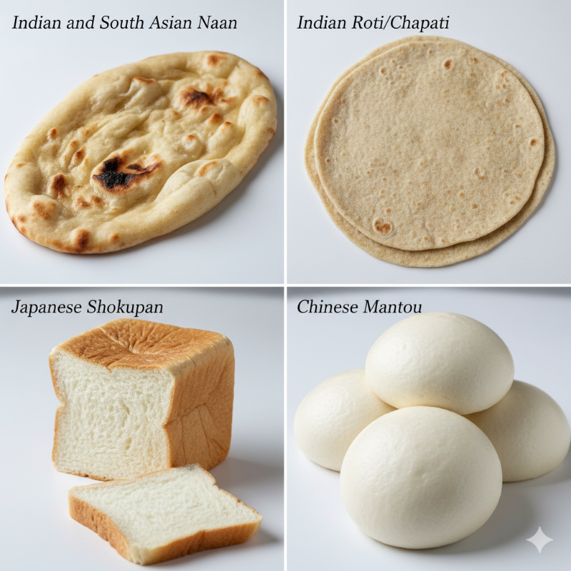 난, 로티, 쇼쿠빵, 만터우