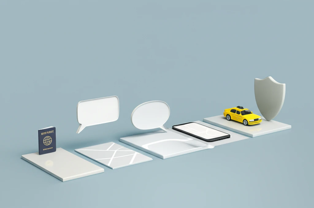 택시 경로 확인 영어로 묻기 우회 없..