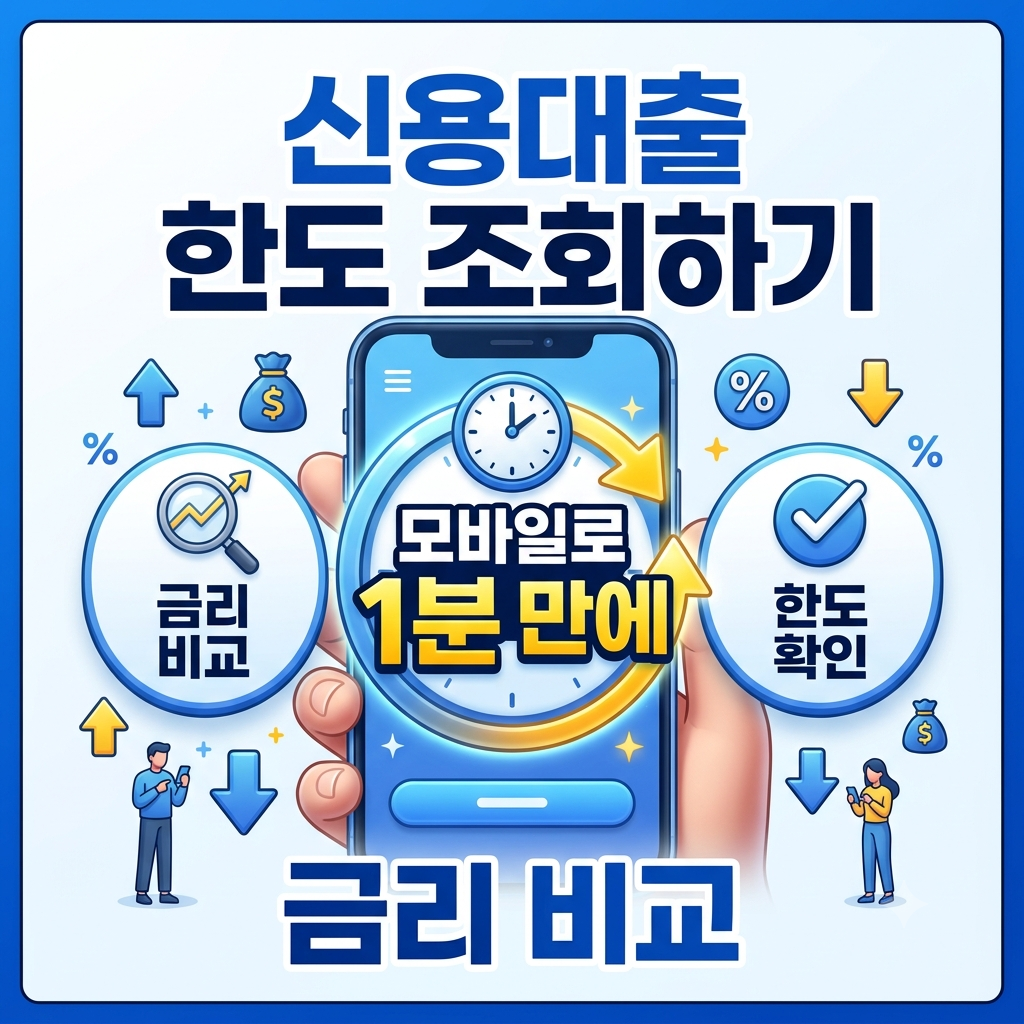 신용대출 한도 조회하기