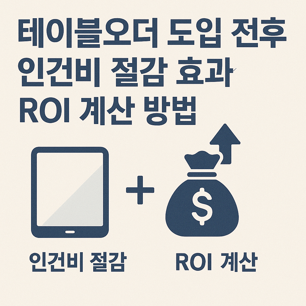 테이블오더 도입 전후 인건비 절감 효과와 ROI 계산 방법