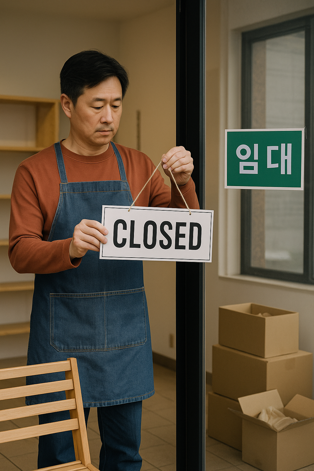 closed, 임대, 폐업, 가게정리