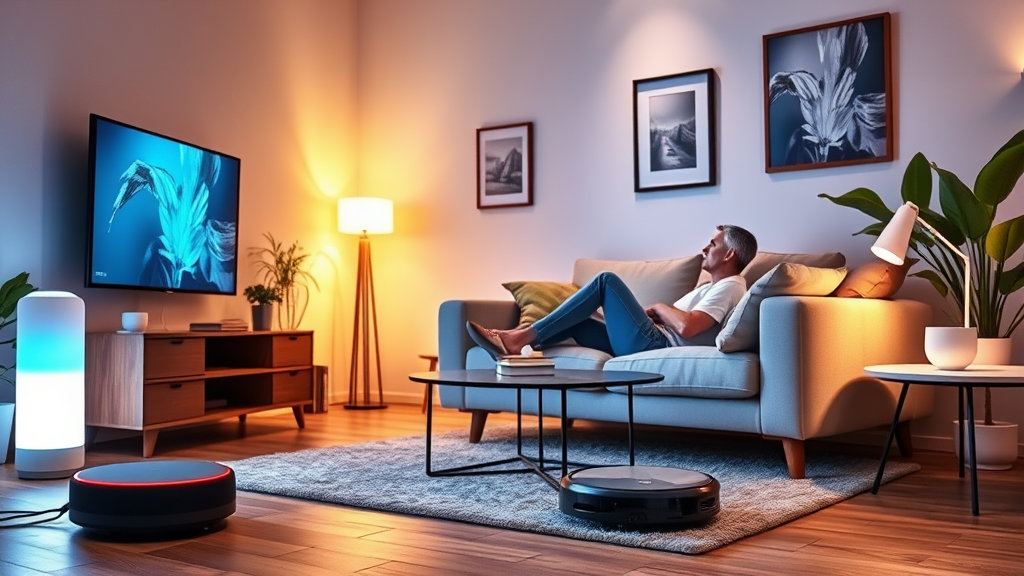 스마트홈 인간의 휴식 스마트 스피커 스마트 청소기