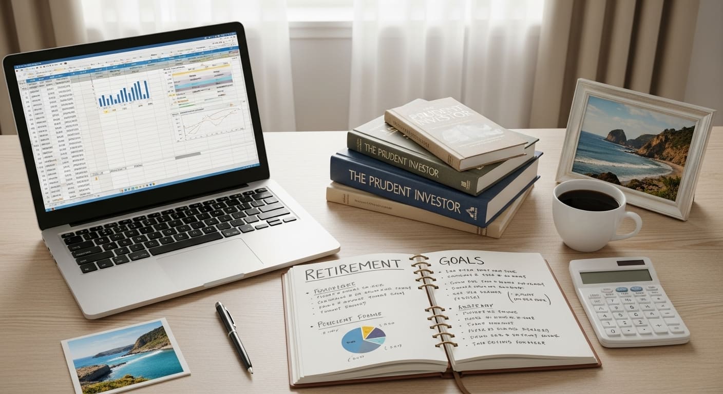 중장년 부부가 보험 서류를 검토하는 모습