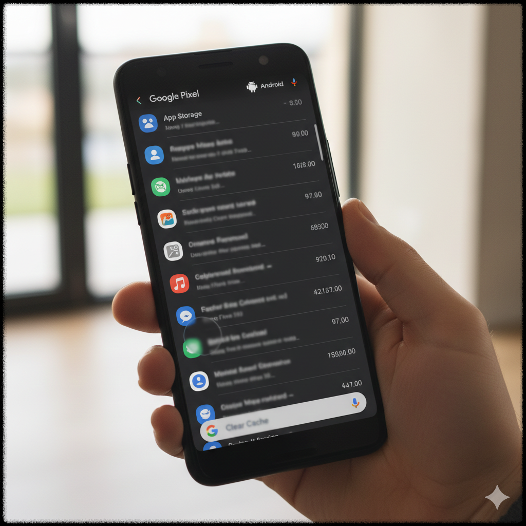 안드로이드 앱 캐시를 삭제하는 설정 화면