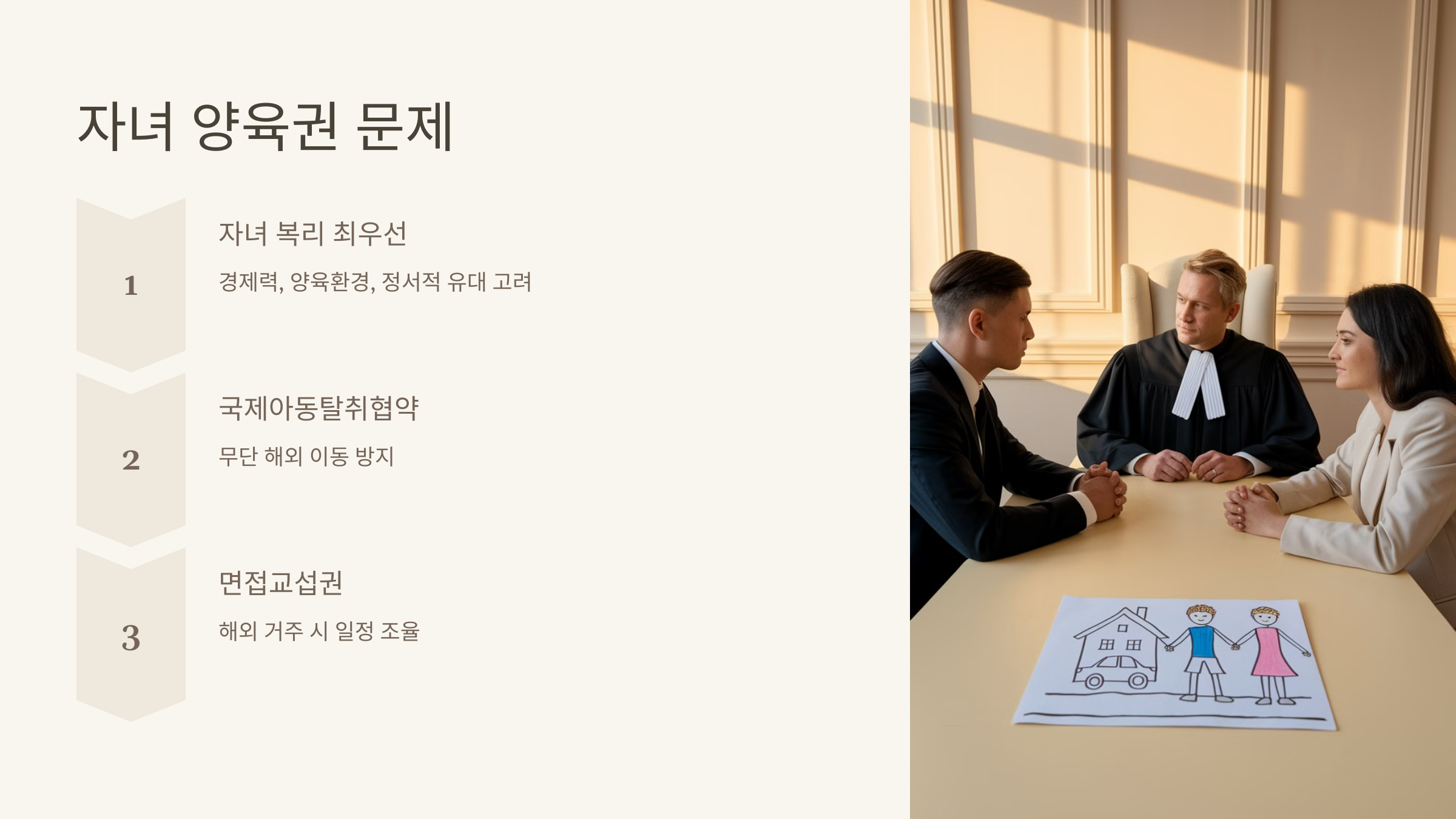 국제이혼 시 자녀 양육권 문제