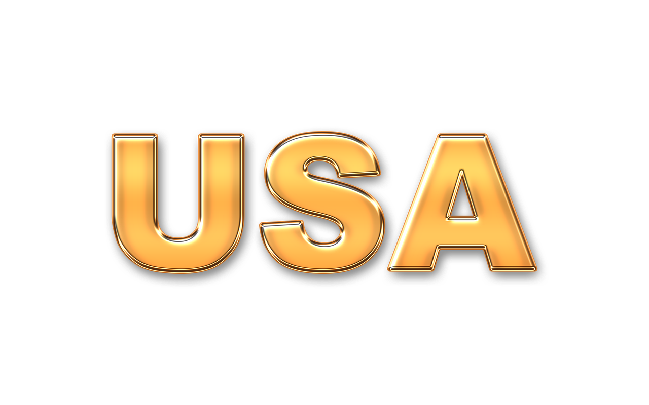 USA 글자 로고