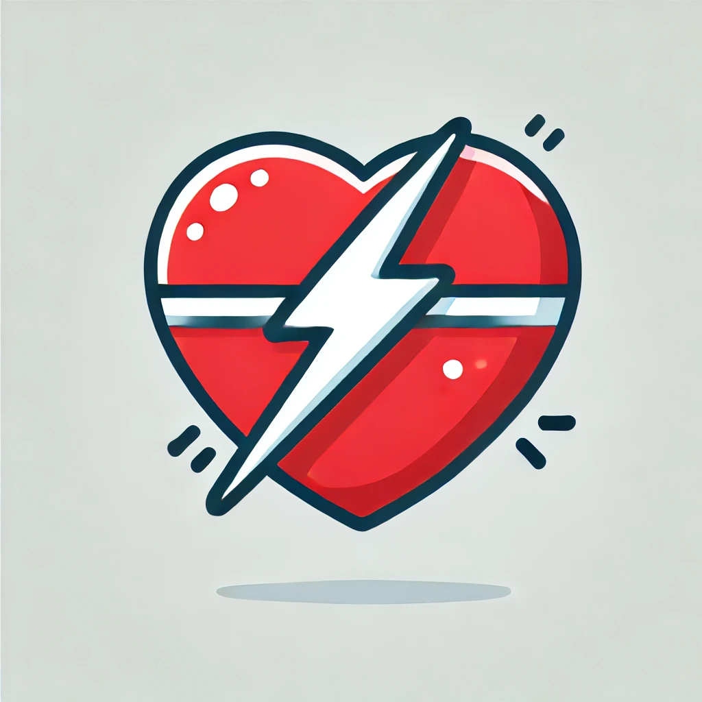 급성심정지와 관련된 심장을 표현한 사진