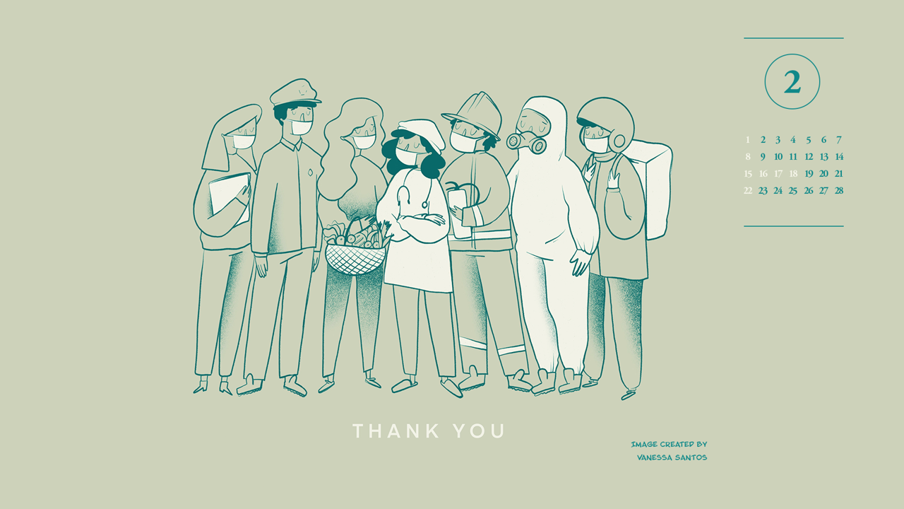 05 감사합니다 A - 2026년2월 달력배경화면