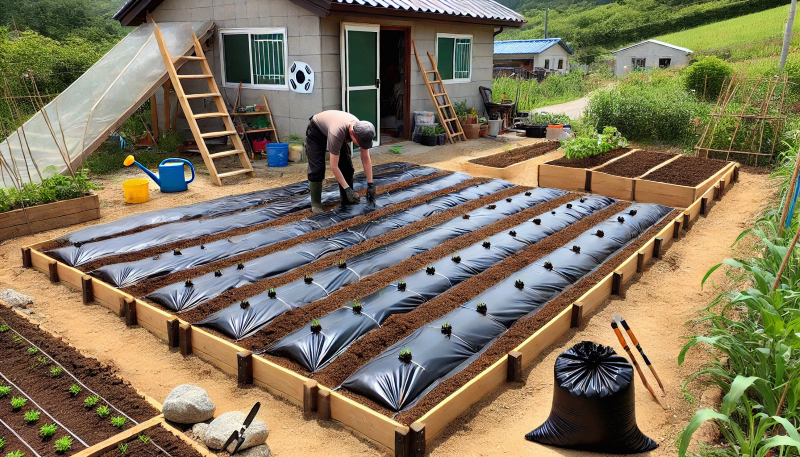 귀농 초보자에게 쉬운 텃밭 비닐멀칭 가이드 – 잡초 걱정 줄이고 생육 높이기