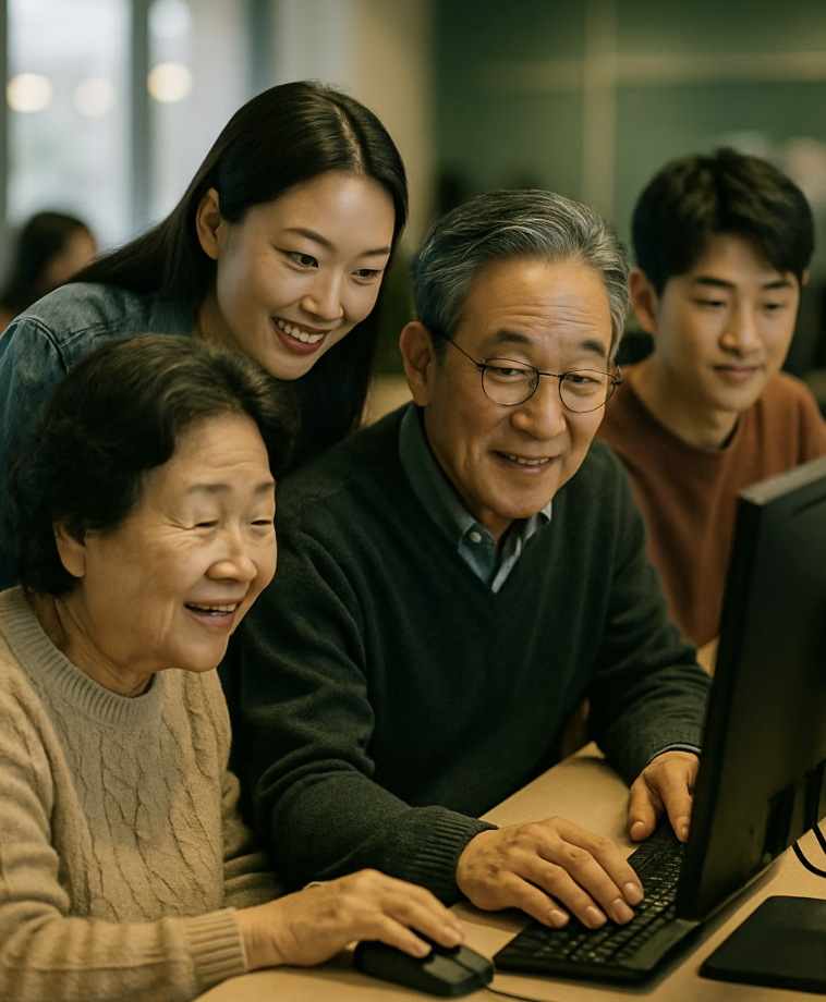 컴퓨터 초보도, 중장년층도 OK!