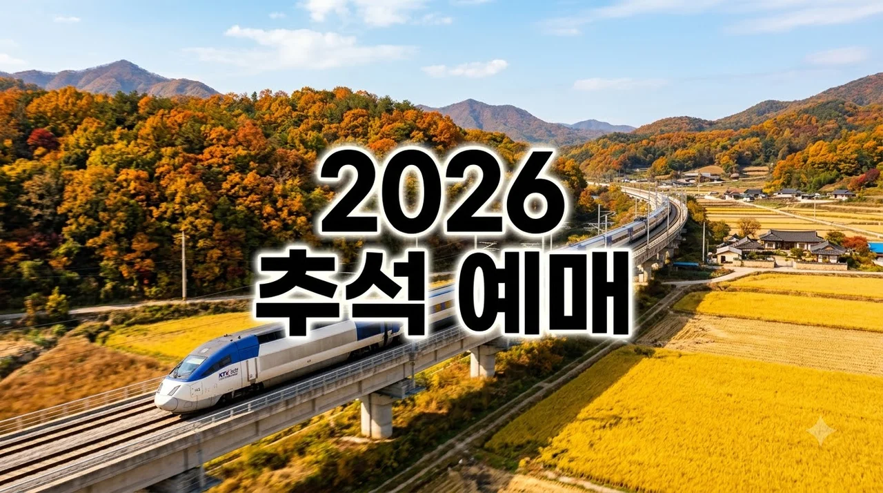 2026 추석 기차표 예매 일정 및 성공 꿀팁: KTX SRT 완벽 가이드