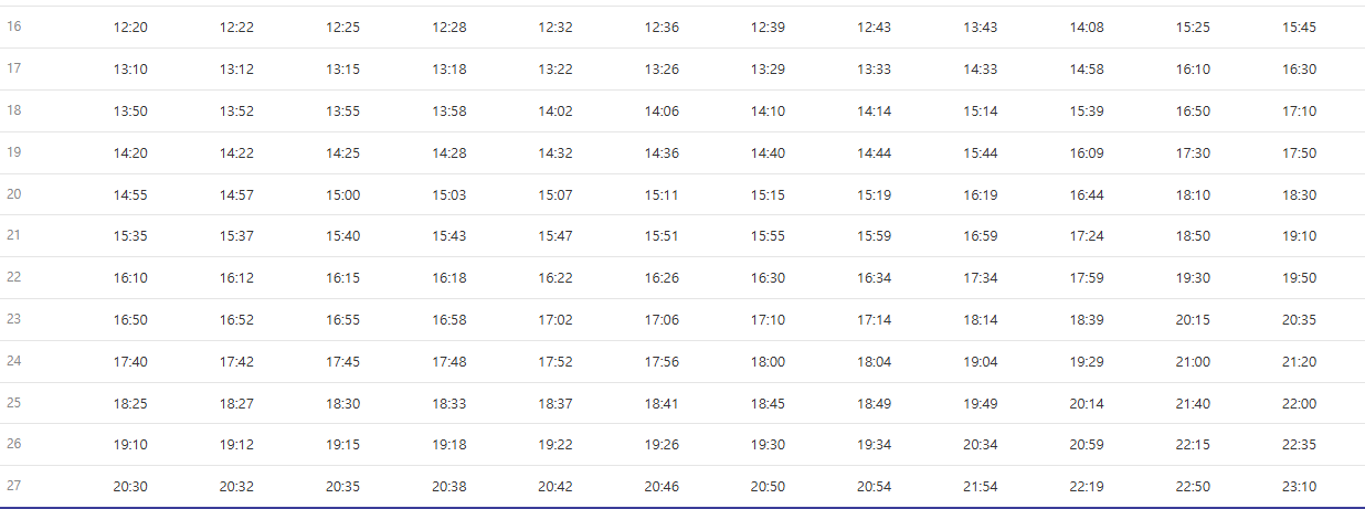 6006번 공항버스 시간표