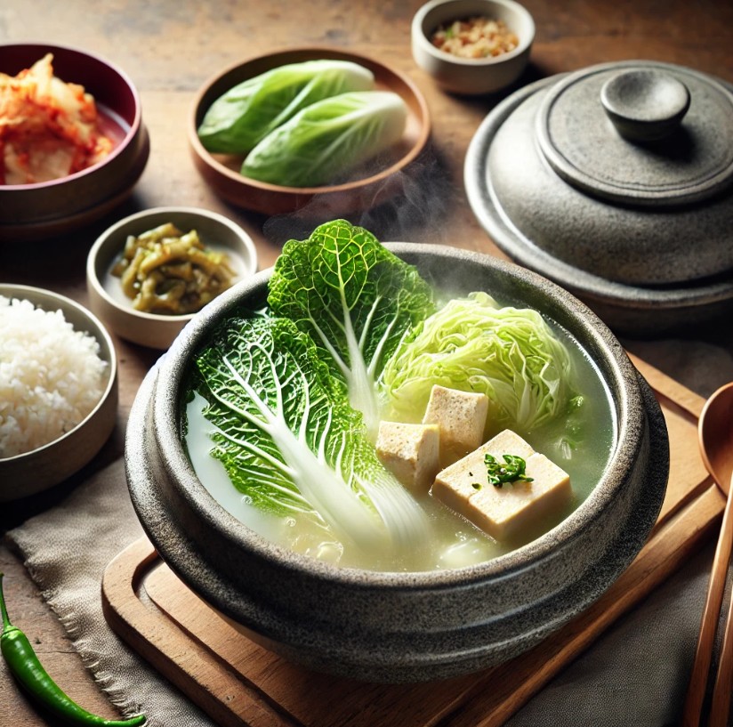 다이어트 얼갈이배추된장국 저칼로리 버전 레시피