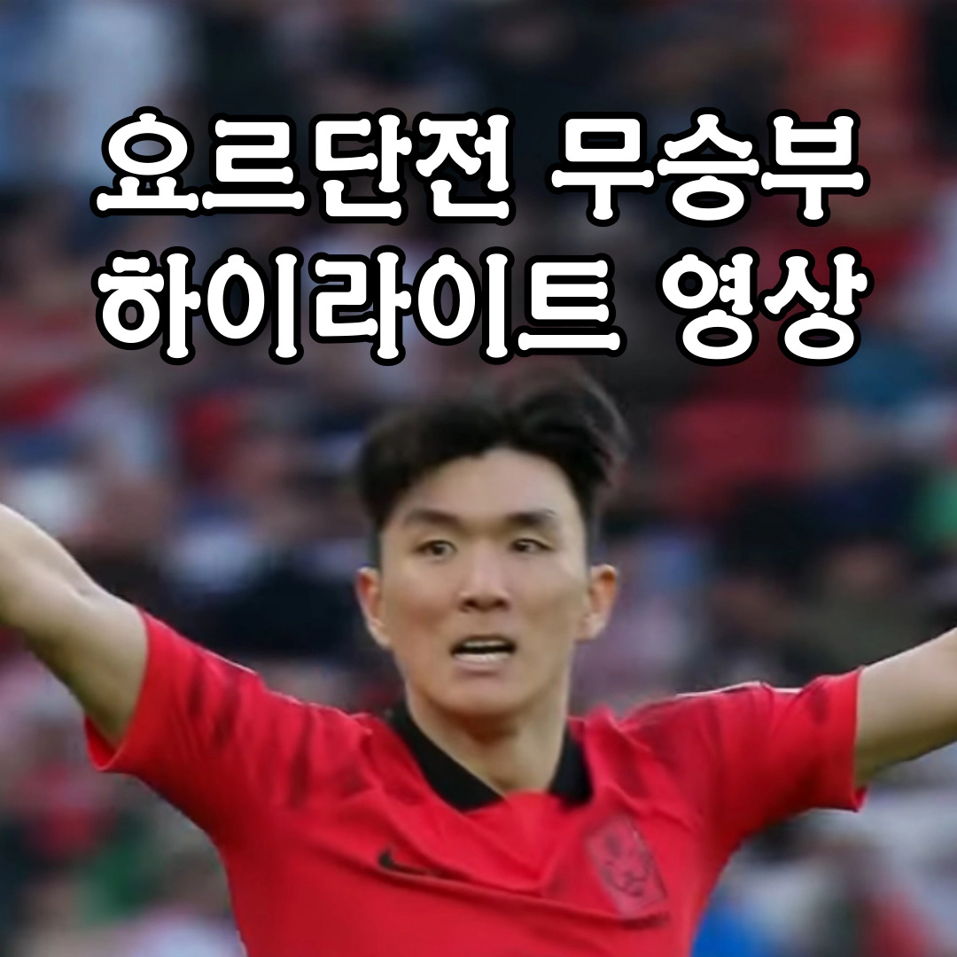 [동영상]황인범 동점골, 손흥민 PK골...요르단과 2대2