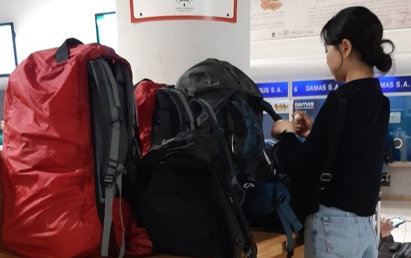 여행 배낭 짐