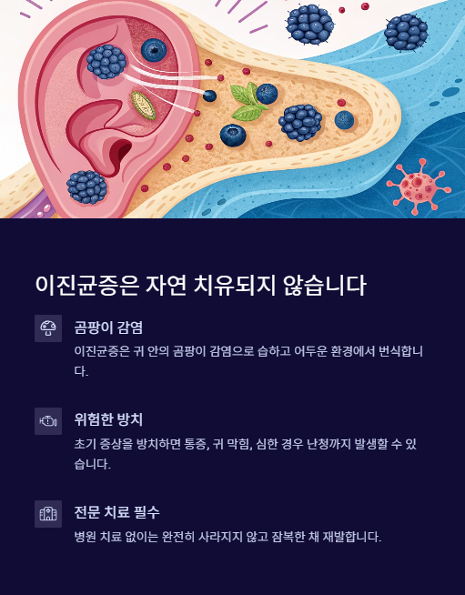 이진균증은 자연 치유되지 않습니다