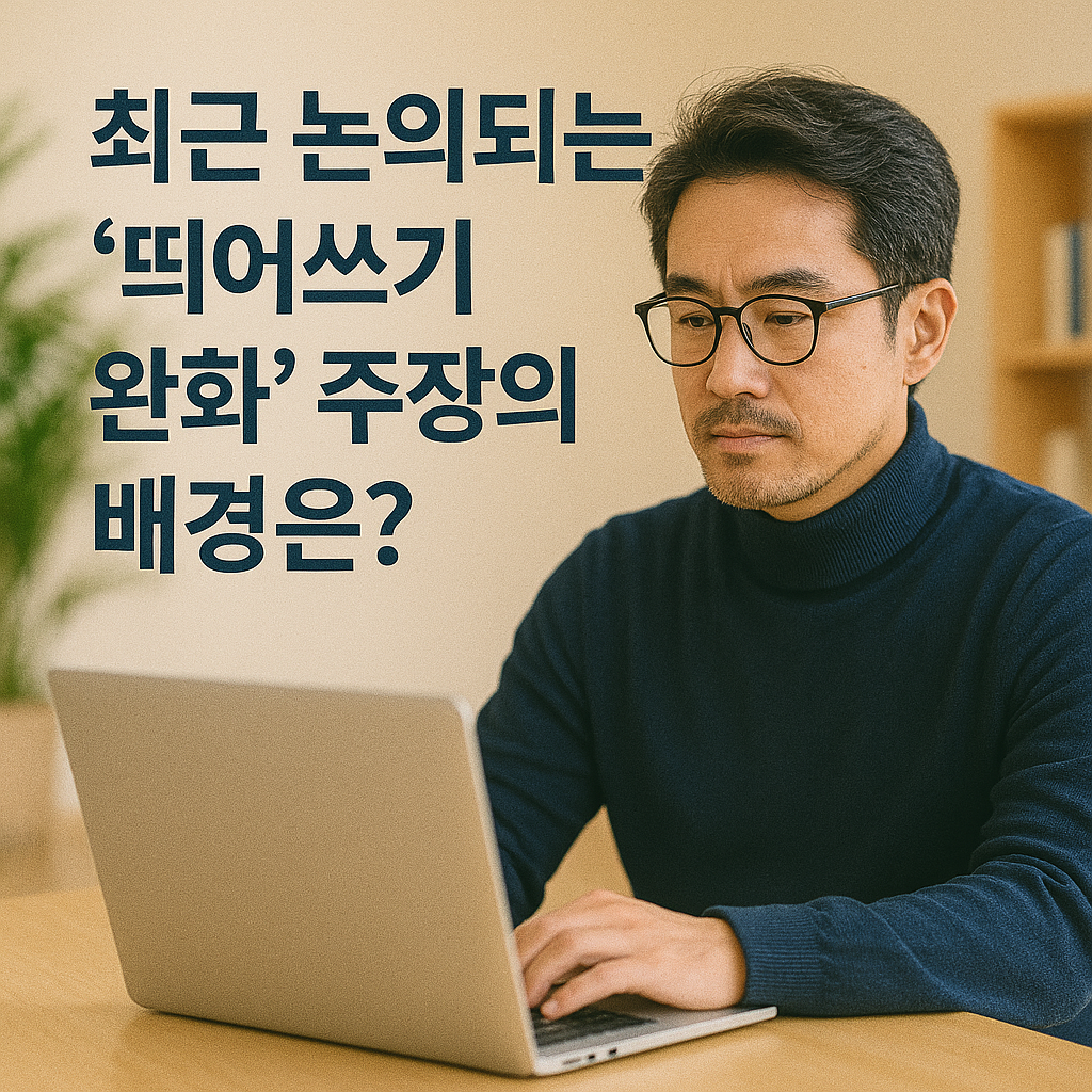 띄어쓰기 완화 주장의 배경은?