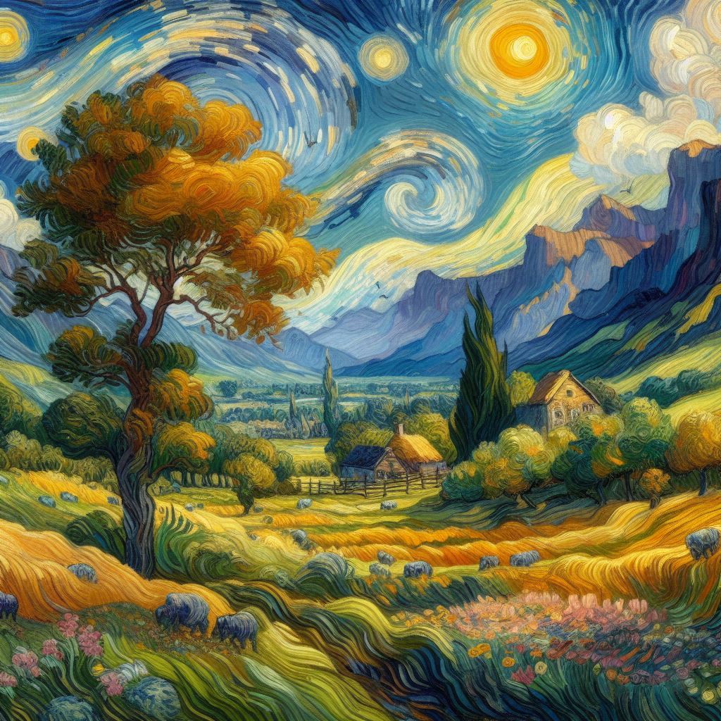 소용돌이치는 붓터치