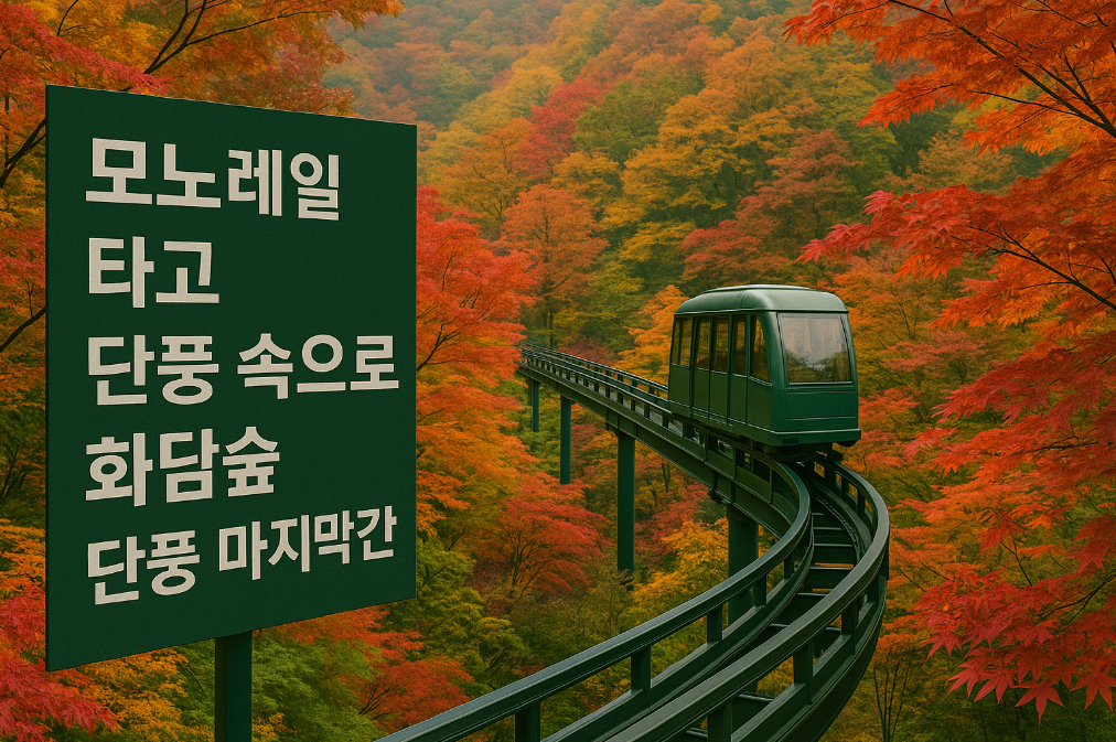 화담숲 단풍 마감 임박! 모노레일로 떠나는 마지막 기회