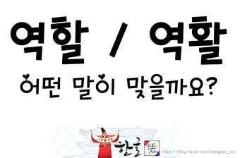 역할과 역활의 차이 표정리는_13