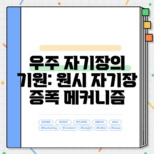 우주 자기장의 기원: 원시 자기장 증폭 메커니즘