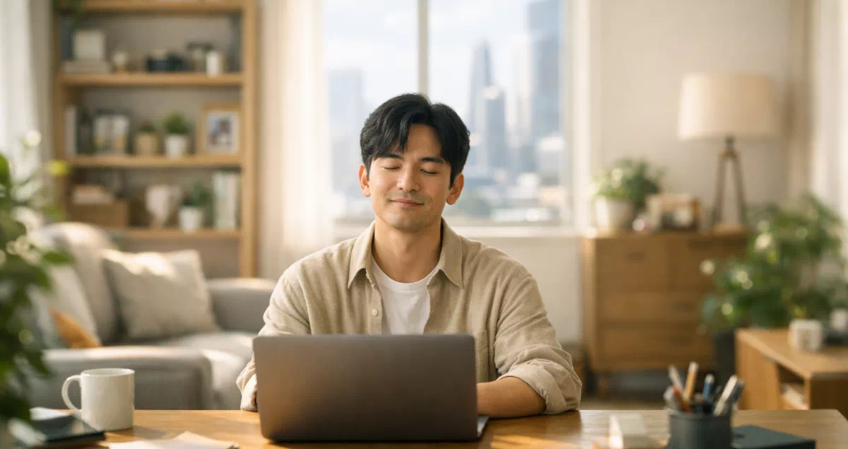 돌봄통합지원법 신청을 마감 전에 완료하고 안도하는 모습