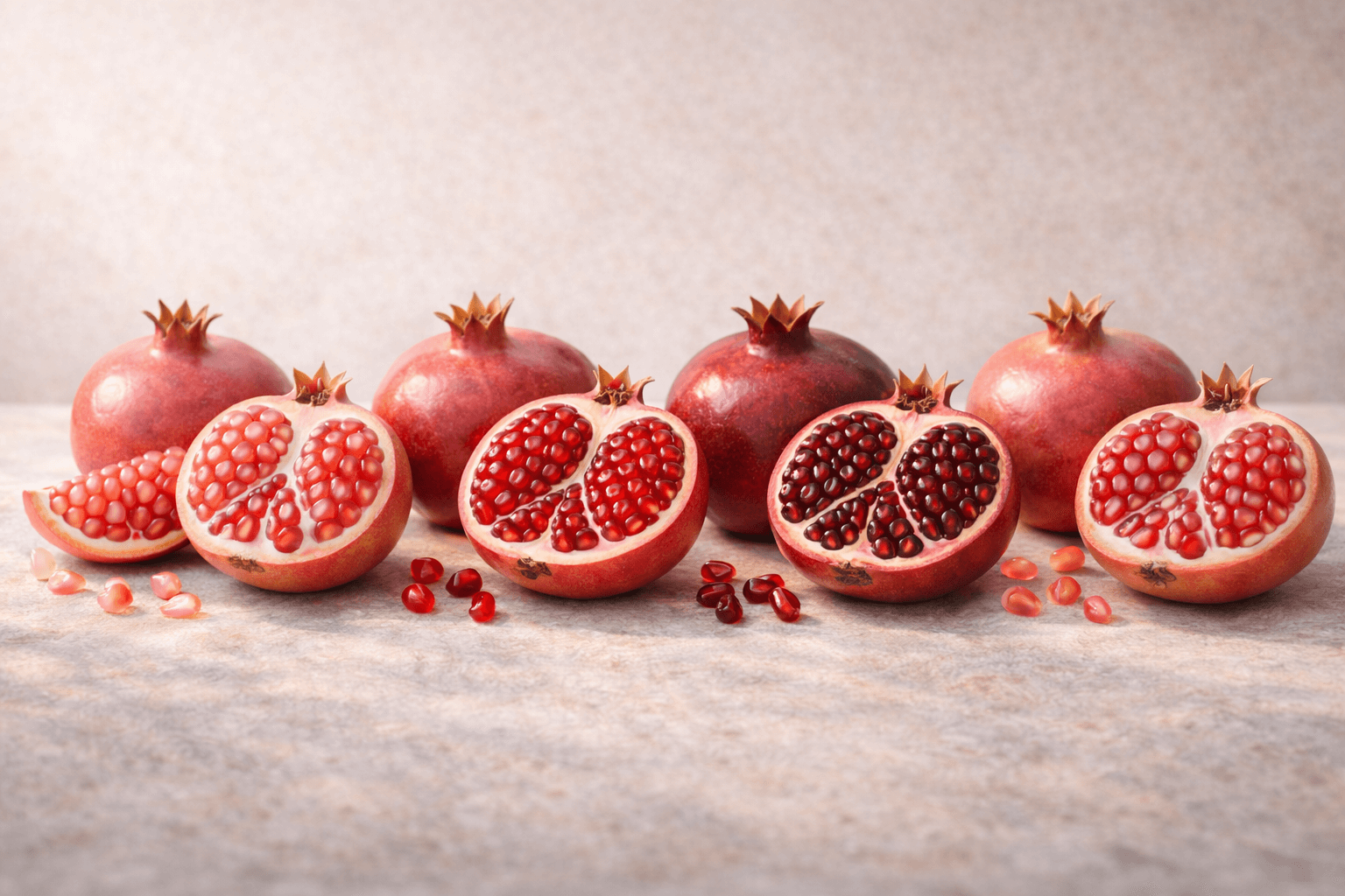 석류 품종별 특징 비교 (산미, 단맛, 씨앗 구조)