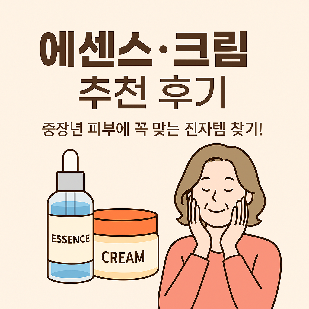 에센스&middot;크림 추천 후기: 중장년 피부에 꼭 맞는 진짜템 찾기!