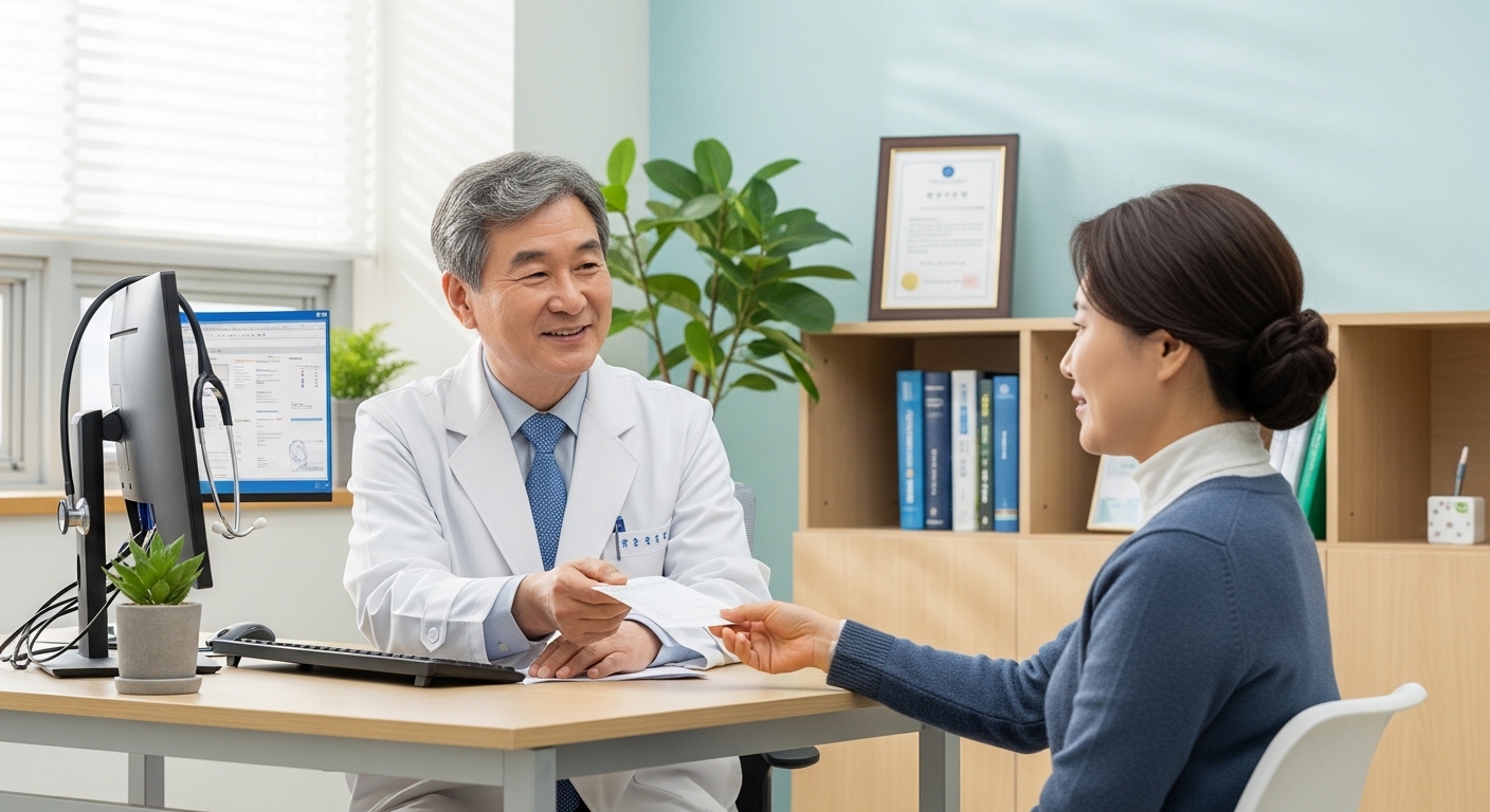 【IMG5 — 소화기내과에서 PPI를 처방받는 55세 한국인 이미지】