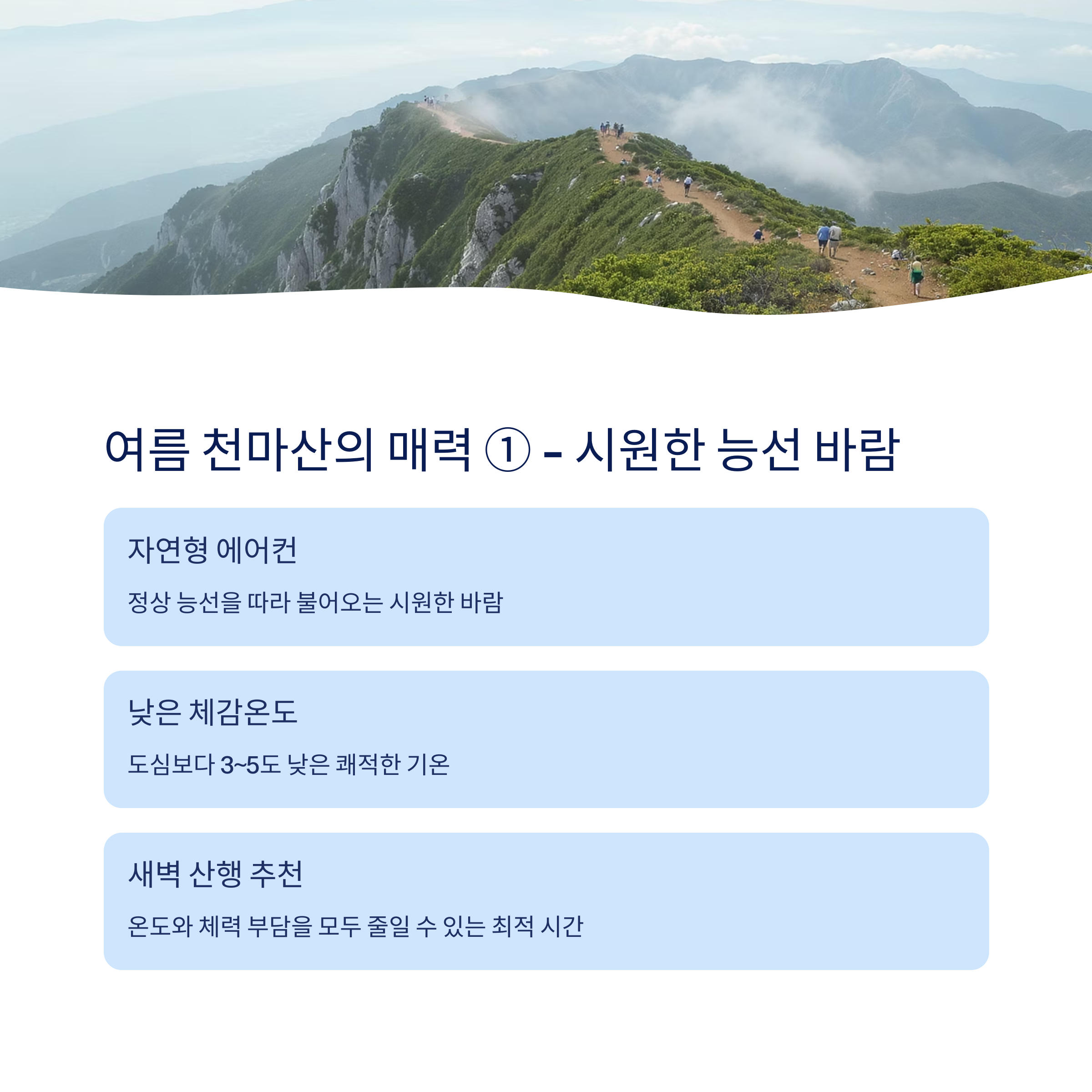 시원한 능선 바람
