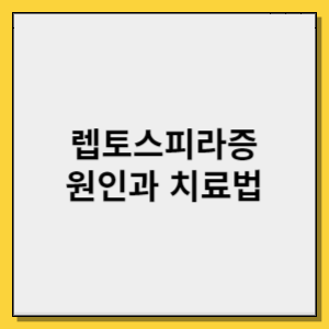 렙토스피라증 원인과 증상