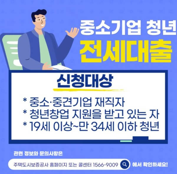 중소기업취업청년 전월세보증금대출 자격, 한도, 금리 알아보기