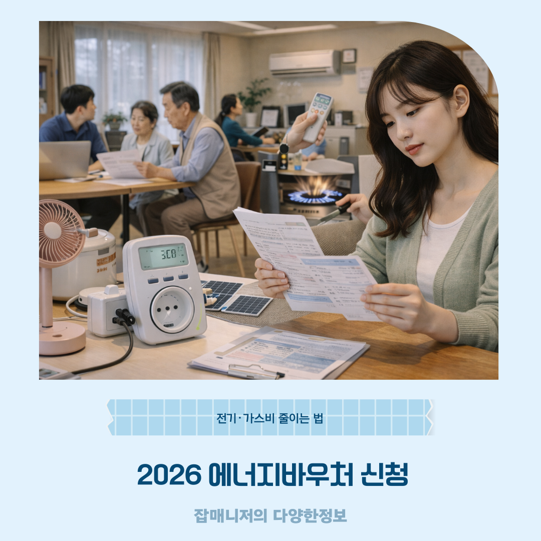 2026 에너지바우처 신청｜전기&middot;가스비 줄이는 법