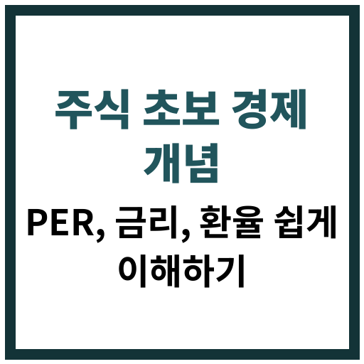주식 초보자가 반드시 알아야 할 경제 개념을 정리한 인포그래픽 이미지