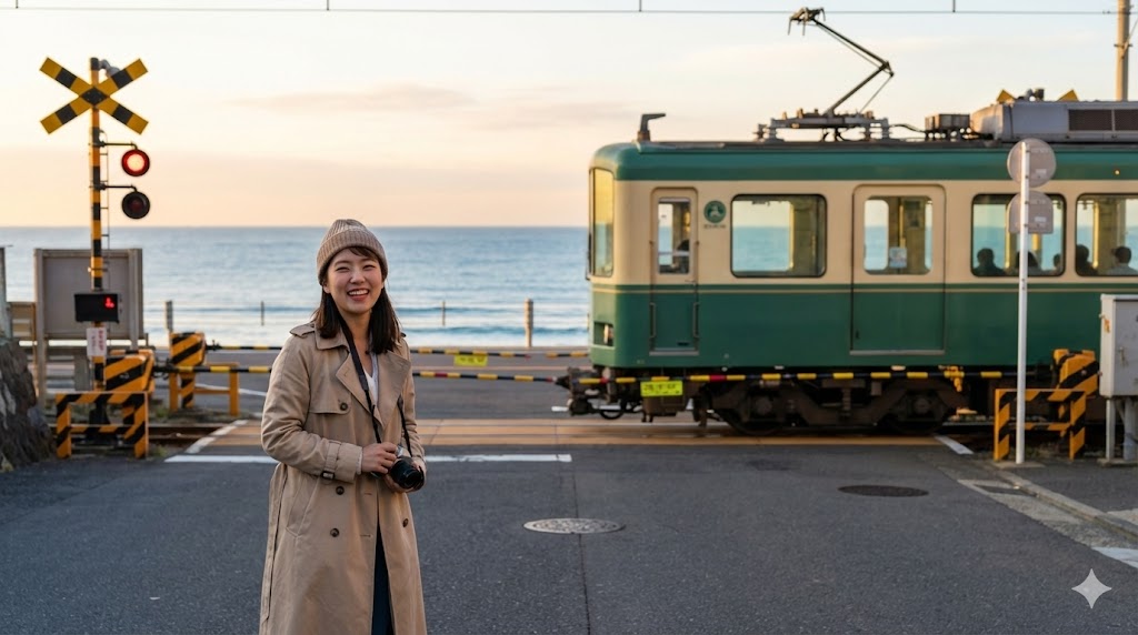 가마쿠라 슬램덩크 성지순례, 사람 없는 인생샷? 새벽에 가야만 하는 이유 (ft. 에노덴 시간표, 포토존 꿀팁)