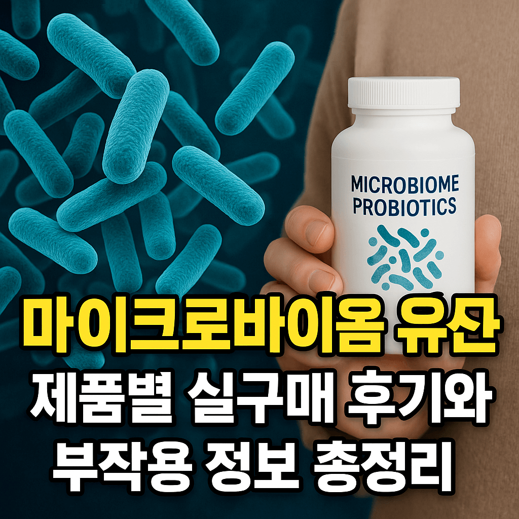 마이크로바이옴 유산균 제품별 실구매 후기와 부작용 정보 총정리