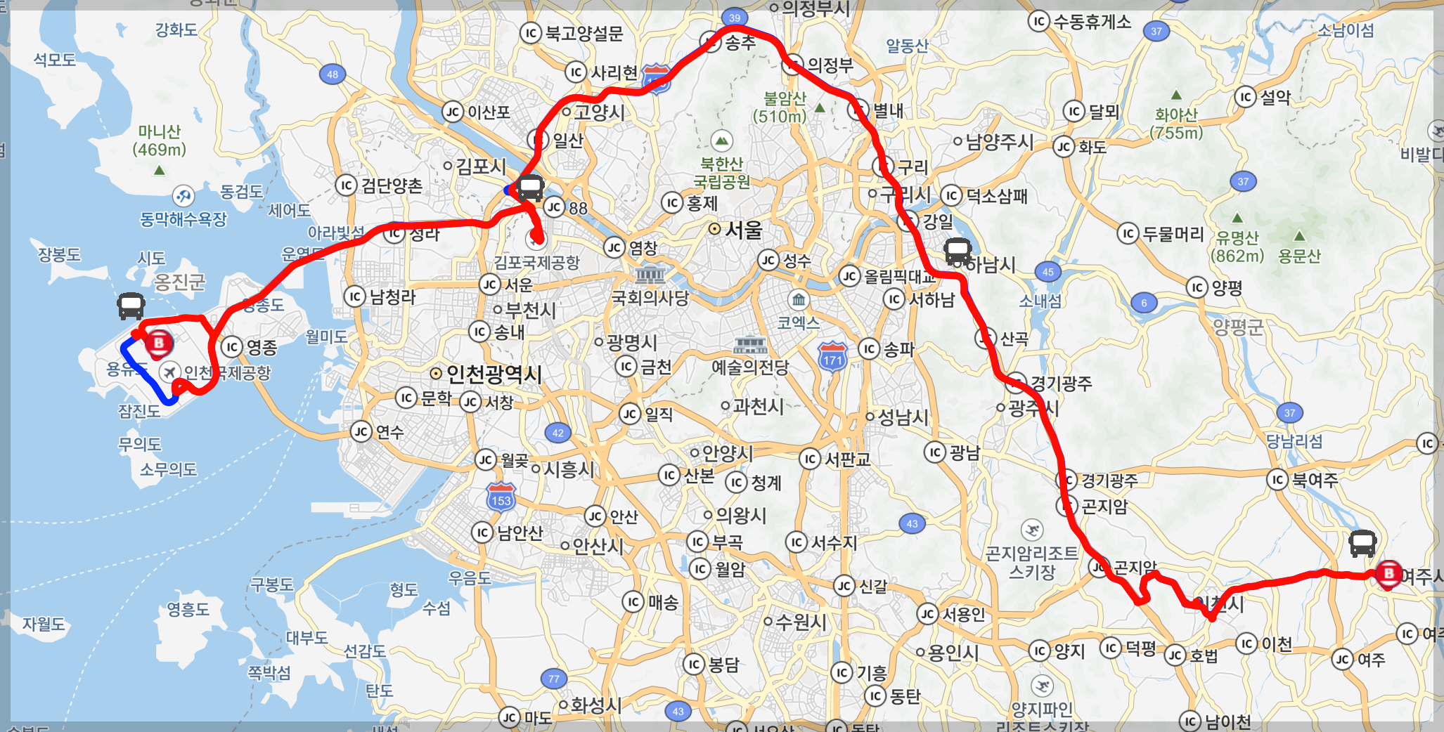 8928번 공항버스 시간표&amp;#44; 공항버스 8928 예매 - 노선도