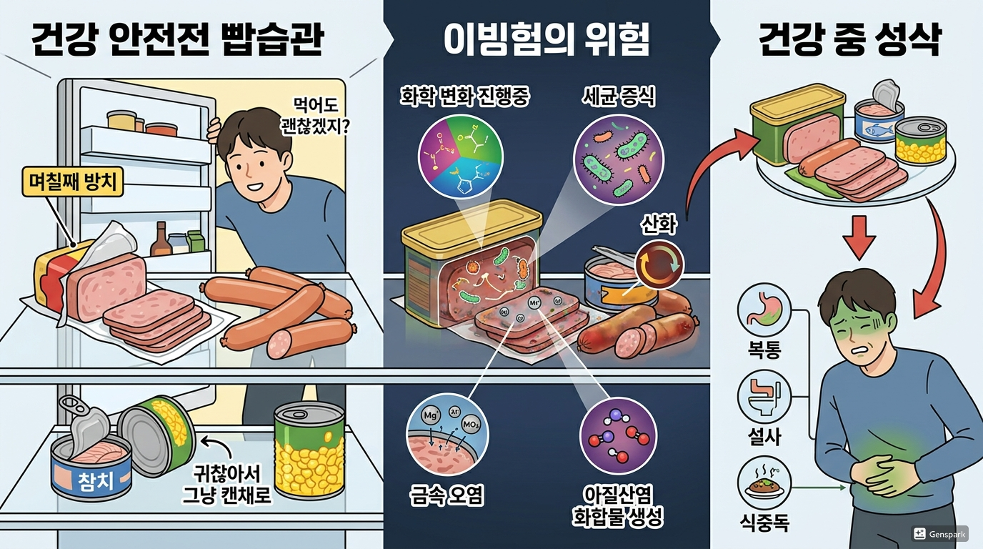 냉장고 속 음식, 안전할까? 오래된 가공육과 통조림 보관의 숨겨진 위험